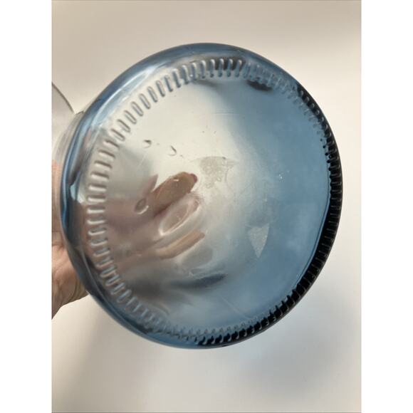 Blue Ombré Glass‎ Bottle Decanter with Glass Ball Stopper 9” - Picture 2 of 5